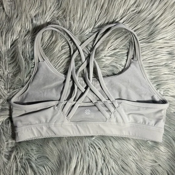 ATHLETA FULLY FOCUSED SPORT BRA GREY Size Large - Picture 4 of 5
